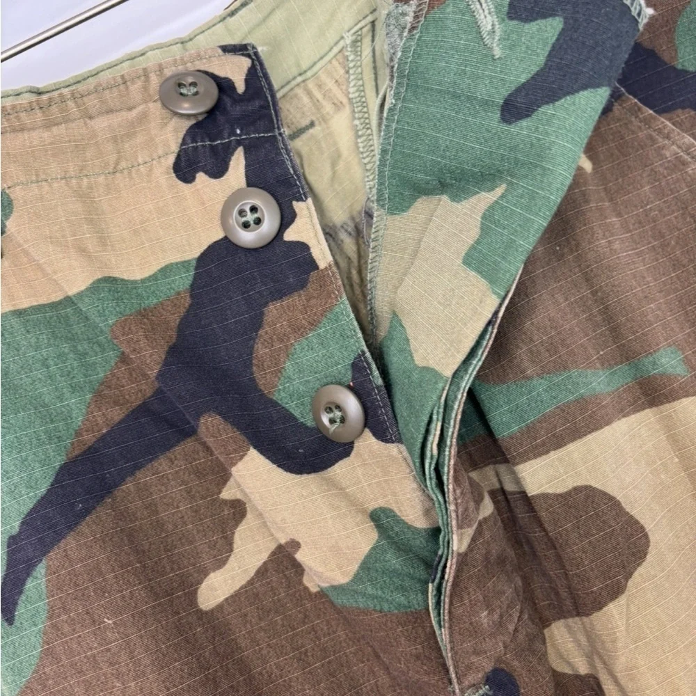 VINTAGE U.S. Military Woodland Camouflage BDU Cargo Pants